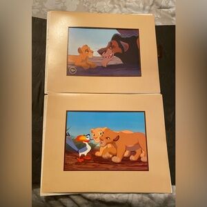 Two The Lion King Commemorative Lithographs 1994